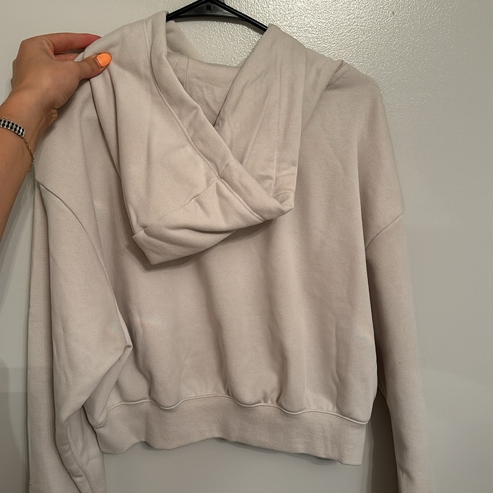 Nike, beige, cropped, sweatshirt, never worn, small - Picture 2 of 2